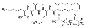 Molecular Structure of 623172-56-5 (N2-(1-Oxohexadecyl)-L-lysyl-L-valyl-L-lysine 2,2,2-trifluoroacetate (1:2))